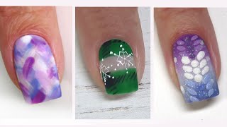 Winter nail art 2024❄️ How to draw snowflakes on nails❄️ [upl. by Dayir]