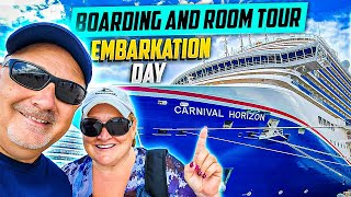 Boarding Carnival Horizon  Embarkation and Room Tour 2024  PLUS Secret Tip [upl. by Gunzburg916]