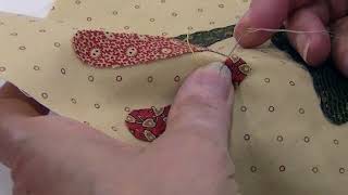 The backbasting applique stitch with Jo Morton [upl. by Nataline]