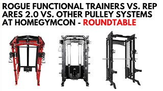 Rogue Functional Trainers vs REP Ares 20 vs Other Pulley Systems at HomeGymCon [upl. by Enyleve]