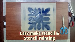 💐💞 Design191 How to make stencils at home stencils diy silentcreative Easymaking creativeart 💐💞 [upl. by Hgalehs]