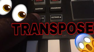 Akai MPK Mini ⬆️ Transpose ⬇️ Keys 🎹 Tutorial [upl. by Yekcor]