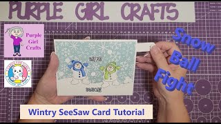 Wintery Seesaw Card Tutorial [upl. by Oruasi]