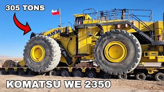 Oversized Komatsu WE 2350 Wheel Loader Transport  Covering a Distance of 100 Kilometers [upl. by Center]