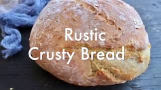 Rustic Italian Crusty Bread Recipe Video [upl. by Nahsrad]