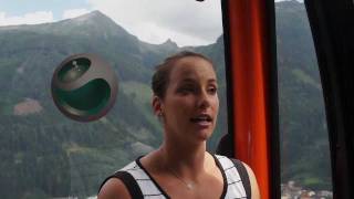 Julia Goerges amp Jarmila Gajdosova play tennis from an Austrian mountain top [upl. by Dowling]