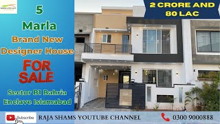 5 Marla Brand New House For Sale In Sector B  Bahria Enclave Islamabad [upl. by Calista]