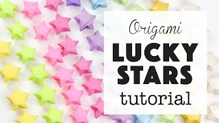 Origami Lucky Star Tutorial ⭐️ Easy DIY ⭐️ Paper Kawaii [upl. by Madda49]