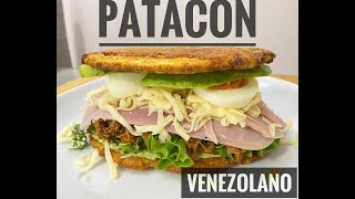 Como hacer patacones venezolanos brutales patacón relleno  La Osadía [upl. by Nosille]