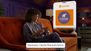 Just Eat  All your favourites Camile Thai Starbucks amp Centra [upl. by Ynohtn]