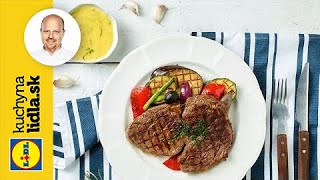 Rib Eye steak s grilovanou zeleninou a holandskou omáčkou  Roman Paulus  Kuchyňa Lidla [upl. by Annoval79]