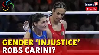 Paris Olympics Live  Italys Carini Abandons Fight Against Khelif Fuelling Gender Debate  N18G [upl. by Vasilek]