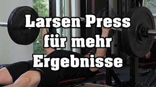 Volumentraining Bankdrücken Larsen Press mit der Bufallo Bar [upl. by Llertal337]