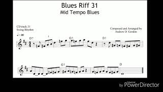 Blues Sax Riff from the book 100 Ultimate Blues Riffs for Tenor Saxophone beginner series [upl. by Ennej600]