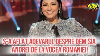 Sa aflat adevarul despre demisia Andrei de la Vocea Romaniei De ce a plecat prezentatoarea [upl. by Olenta]