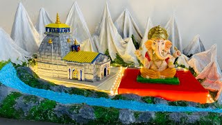 Kedarnath Ganpati Decoration  Ganpati decoration ideas [upl. by Kirven]