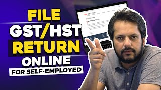 How to file GSTHST return online for selfemployed and contractors DIY [upl. by Aihsena834]