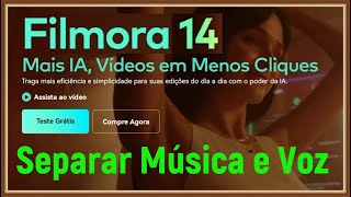 Como Separar Música e Vocal no Filmora 14 [upl. by Zenas]