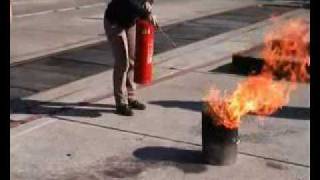 OIL FIRE amp Water FIRE EXTINGUISHER [upl. by Gnos]