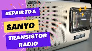 Sanyo Transistor Radio Repair [upl. by Tybie]