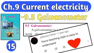 ch 9 current electricity 15 class 12Maharashtra board galvanometer constructionphysics [upl. by Onaireves]