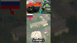 Ukrainian HIMARS destroy Russian munitions trucks in the Donetsk region shorts [upl. by Nnaeerb]