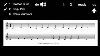 Level 1 C Major Sight Reading do re Exercise 1 [upl. by Roane]