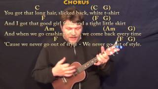 Style Taylor Swift Ukulele Cover Lesson in C with ChordsLyrics [upl. by Wistrup]