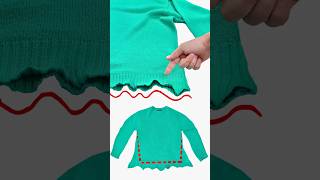 Trick to fix stretched elastic band sweater Miarti 🧵✂️ [upl. by Nilsoj]