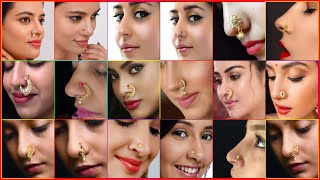 Latest Nose Ring Designs Gold Nose Pin Designs Sone ki Nose ring design [upl. by Neersan]