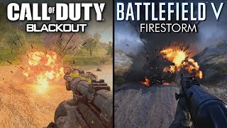 Battlefield V  Firestorm vs Call of Duty Black Ops 4  Blackout  Direct Comparison [upl. by Alikee]