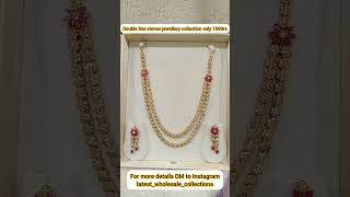 Double line stones jewellery collection only 1099rs jewellery stone stonejewellery doublelin [upl. by Yesnyl]