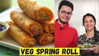 Veg Spring Roll Recipe easy to make at home ft Triggred insaan [upl. by Furie146]