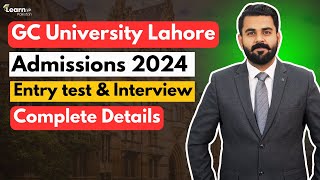 GC University Lahore Admissions 2024  GC Lahore Admissions  LearnUp Pakistan [upl. by Anoit]