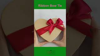 How to tie a diagonal ribbon bow on heart gift box shorts ribbonbow [upl. by Foss]