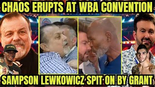 CHAOS‼️WBA CONVENTION  BERNARD HOPKINS amp SAMPSON LEWKOWICZ ERUPT ON GRANT AFTER SPIT IN THE FACE [upl. by Nnayelsel]