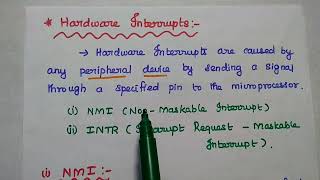 Interrupts of 8086 Microprocessor  Types of Interrupts  MPMC [upl. by Clim]