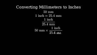 Convert 50 Millimeters to Inches [upl. by Lebatsirhc661]