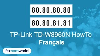 Freenom World TPLink TDW8960N HowTo Français [upl. by Victoria]