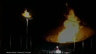 HD Flying Flame 1992 Albertville Olympics Opening CeremonyLighting the Olympic cauldron アルベールビル聖火 [upl. by Hepzi]