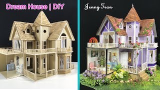 How to make a Beautiful Dreamhouse Cardboard [upl. by Einnoc]