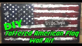 Creating a Large Tattered American Flag with Spray Paint and Stencils [upl. by Bussey]