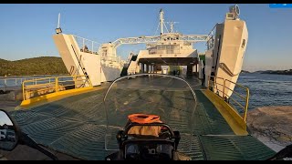 Ferry Korcula  Orebic Croatia Motorcycle trip No 14 [upl. by Goetz]