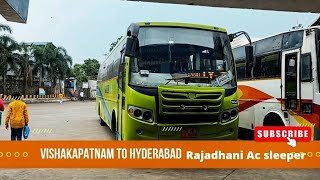 Tsrtc vishakapatnam to Hyderabad Rajadhani Ac sleeper bus information and timings vihan times [upl. by Caruso721]