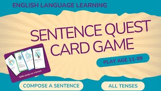 Card Game INSTRUCTIONS For Learning English Grammar All Parts pf Speech All tenses [upl. by Yelrahc]