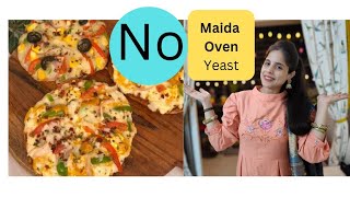 🍕No Maida No Oven No yeast Pizza🍕 homemade pizza pasta sauce [upl. by Charters]