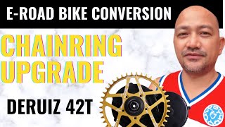 MIDDRIVE CONVERSION CHAINLINE ISSUE FIXDERUIZ CHAINRING 42T  DIY Petz [upl. by Borman]