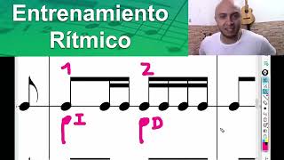 Corchea y dos semicorcheas LA GALOPA Partitura rítmica [upl. by Gellman]