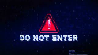 Do Not Enter Text Digital Noise Twitch Glitch Distortion Effect Error [upl. by Amarette]