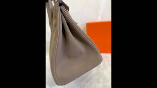 chamois leather with swift leather handbag birkin30  chamois swift [upl. by Litt]